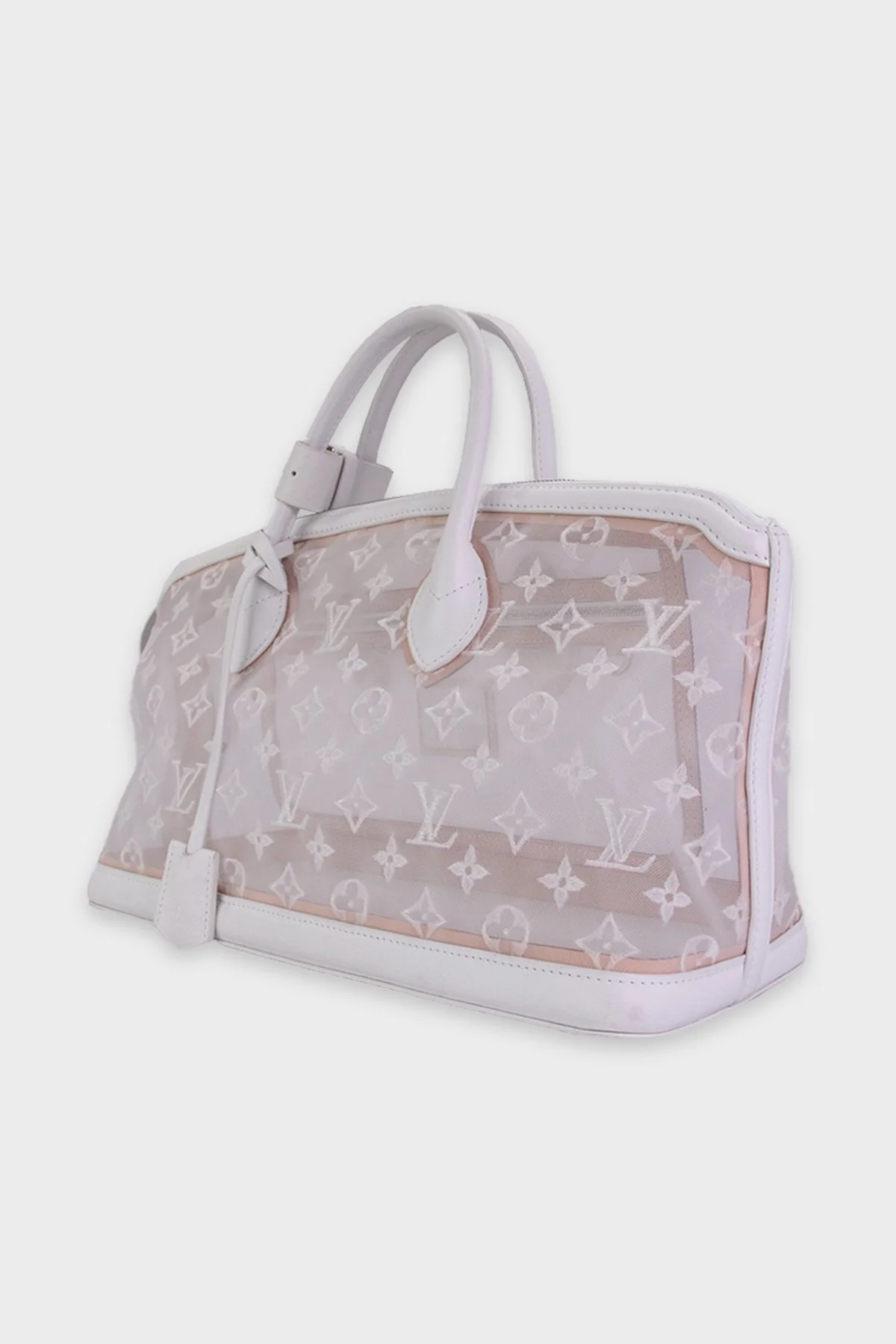 Louis Vuitton Sheer White Monogram Top Handle Handbag - Image 2