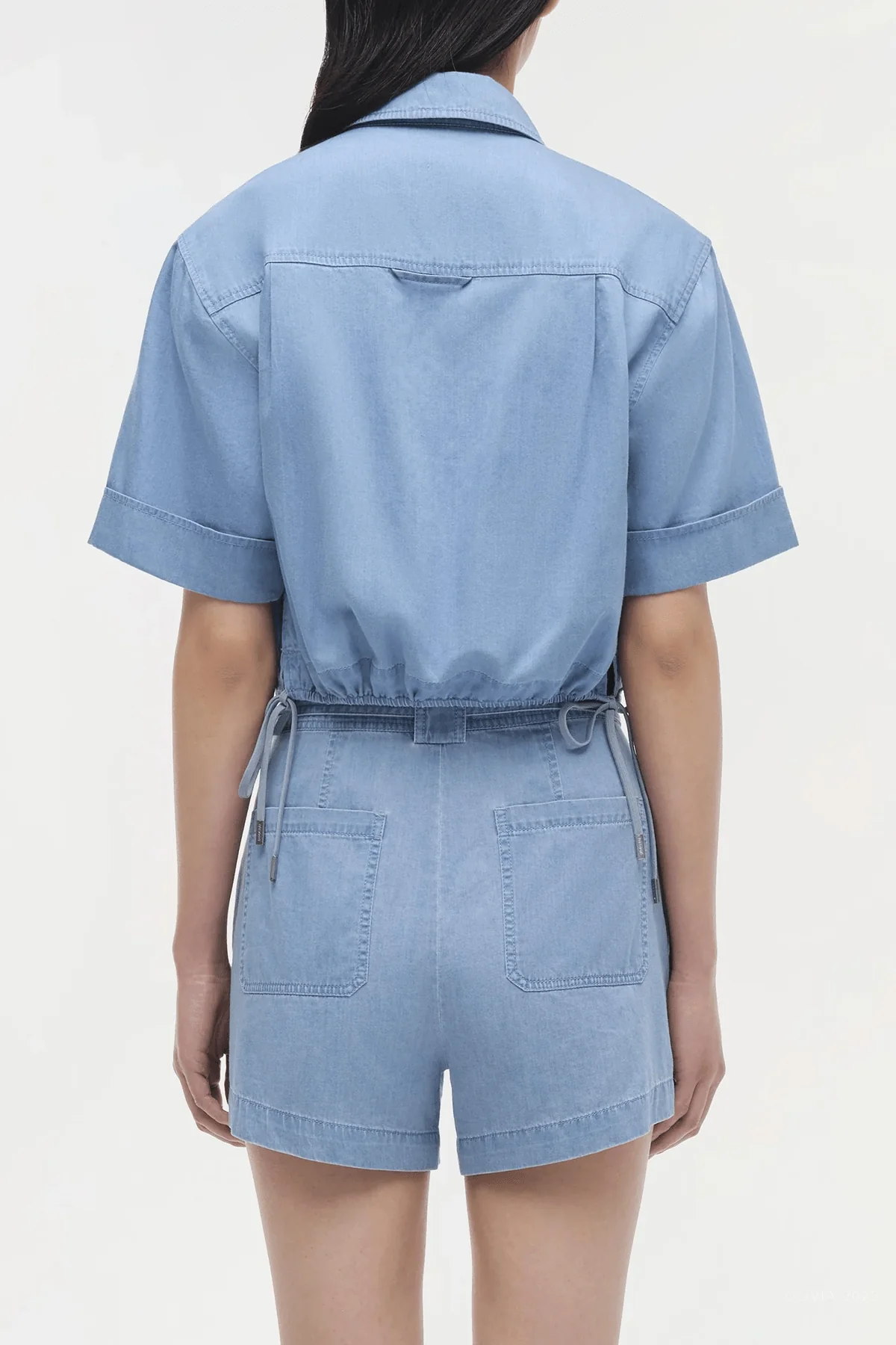 Lourie Belted Shorts in Stratus - Image 3