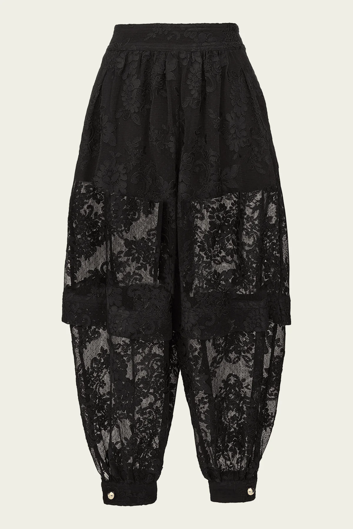 Luna Lace Harem Pant in Black