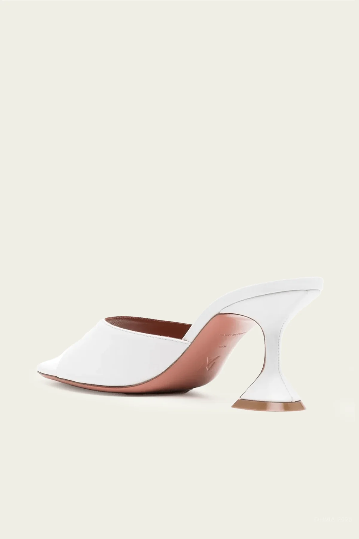 Lupita Slipper 70 in White Nappa - Image 3