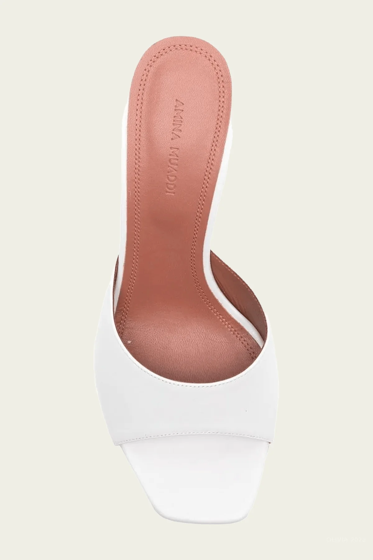 Lupita Slipper 70 in White Nappa - Image 4