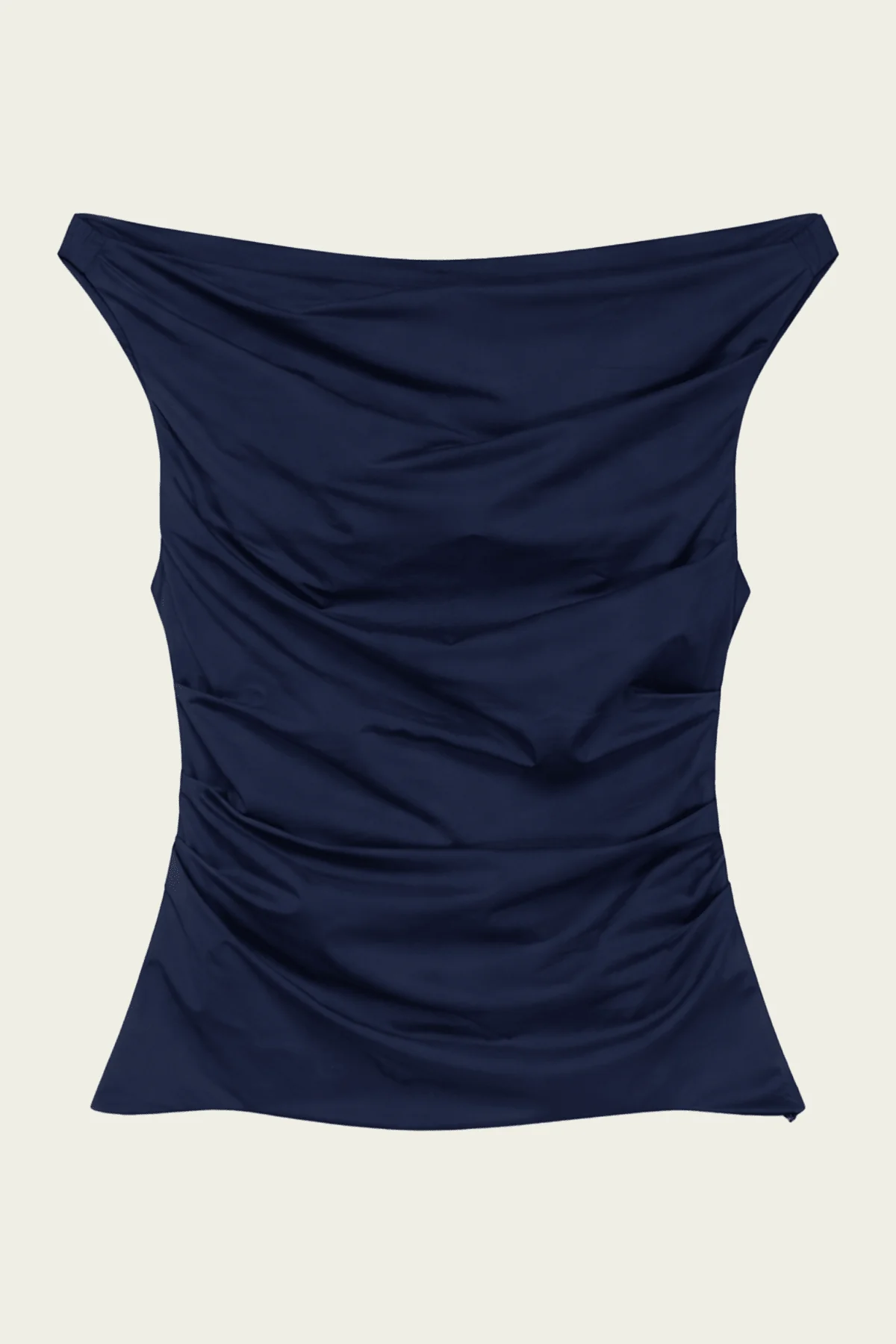 Maisel Draped Cotton Top in Midnight