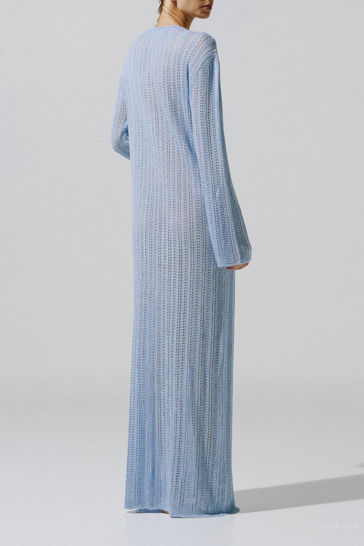 Mamu Maxi Dress in Baby Blue - Image 3