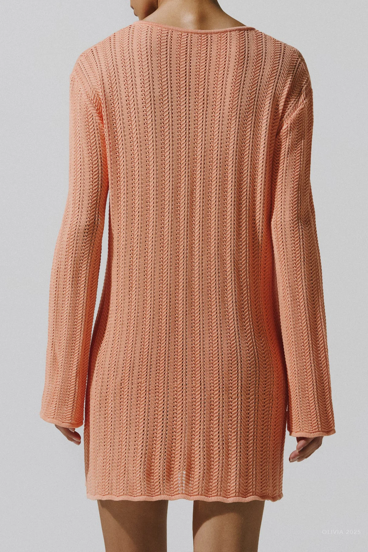 Mamu Mini Dress in Peach - Image 3