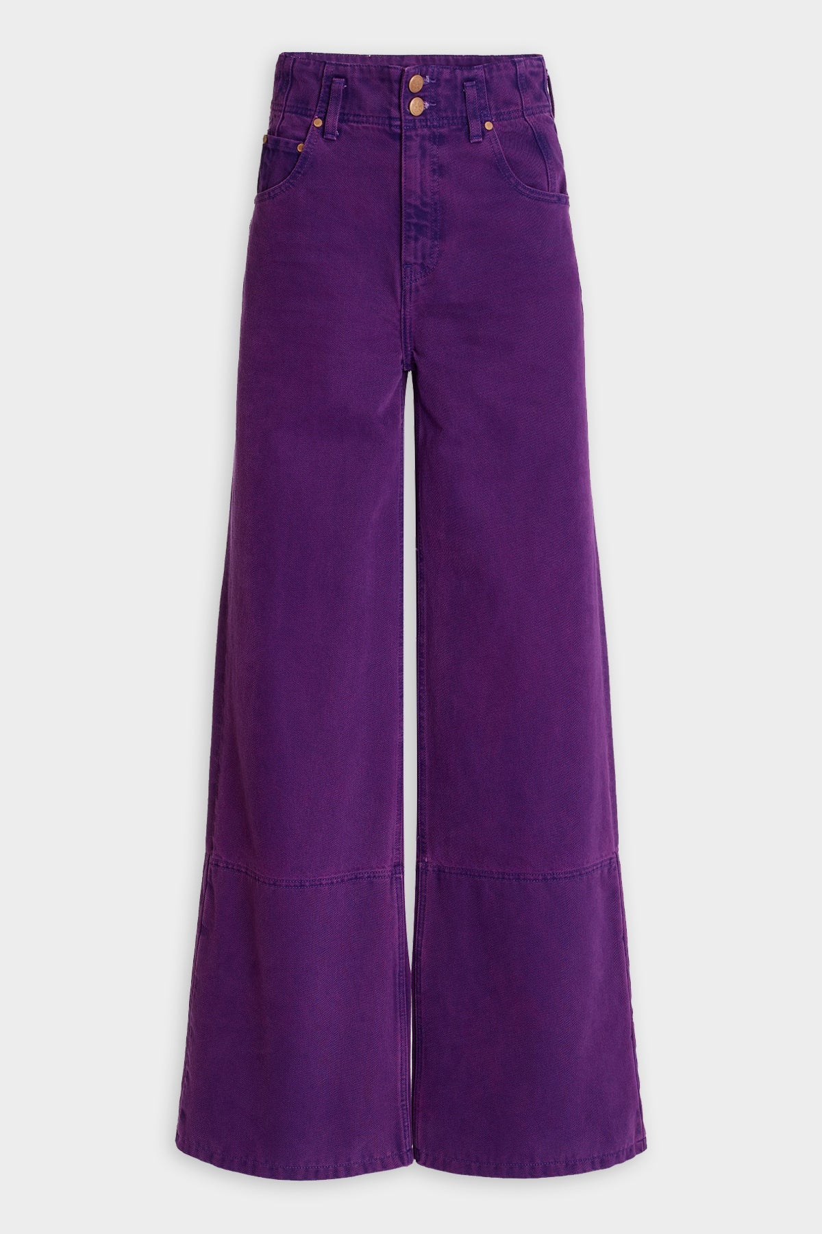 Margot High-Rise Wide-Leg Jeans in Cassis Wash