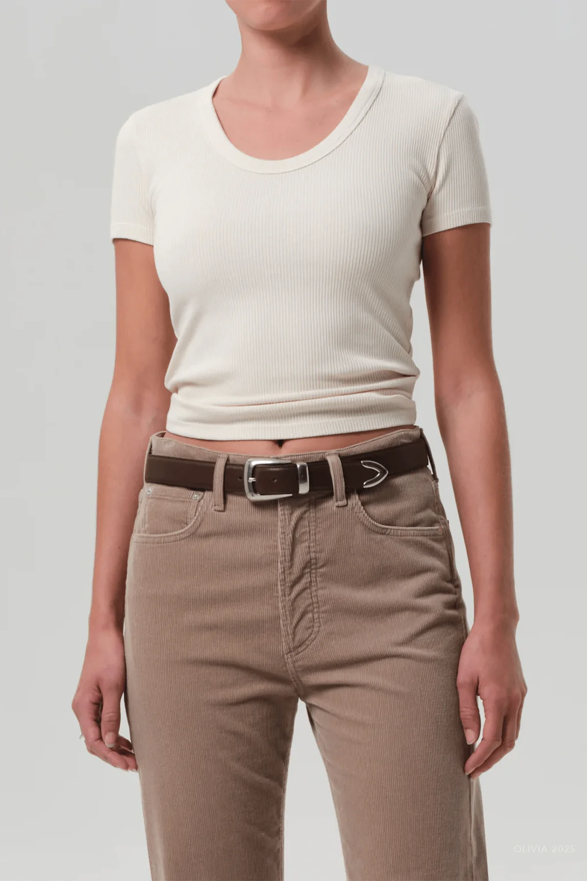 Maude U-Neck Tee in Pashmina - Image 2