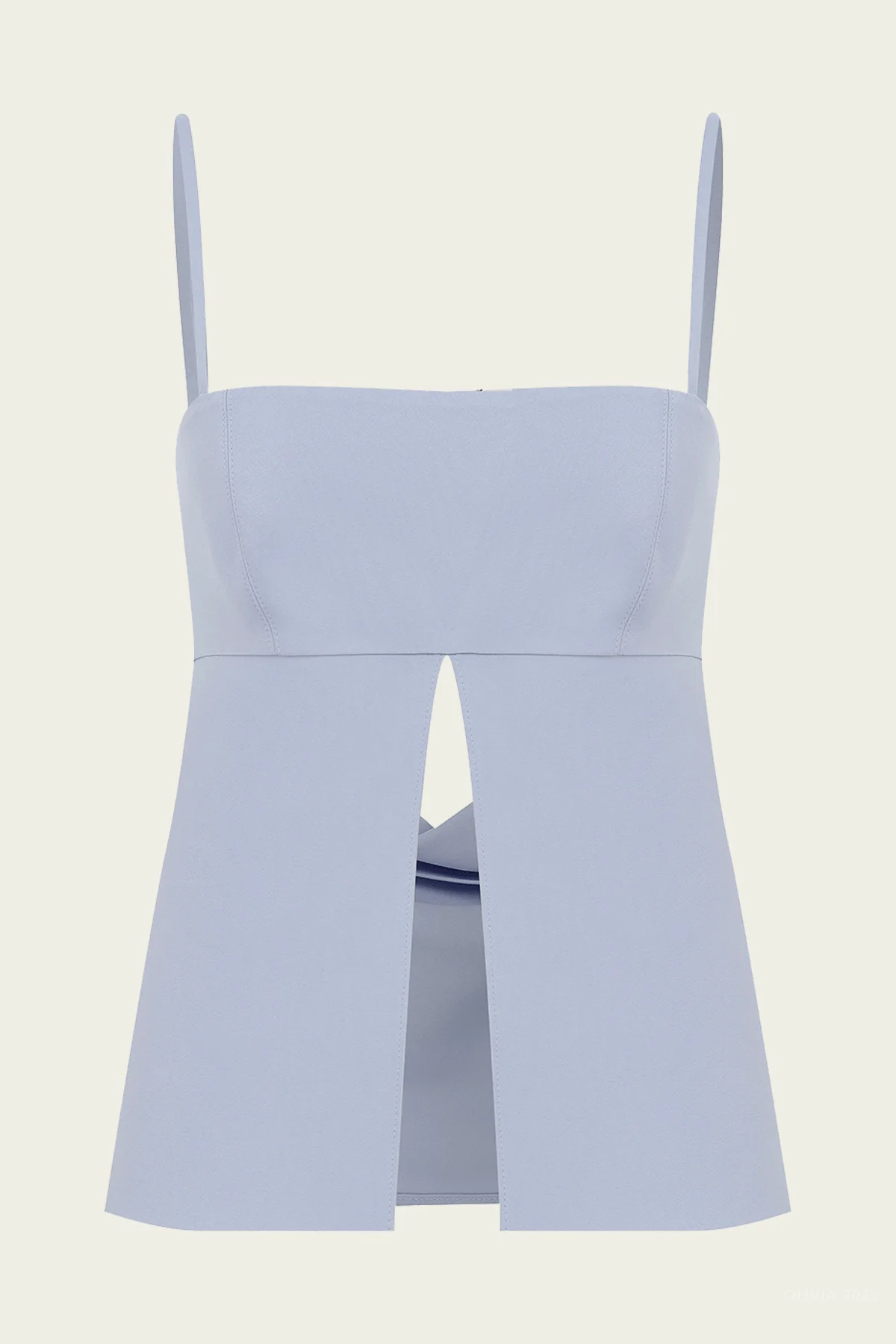 Megan Front Slip Top in Blue
