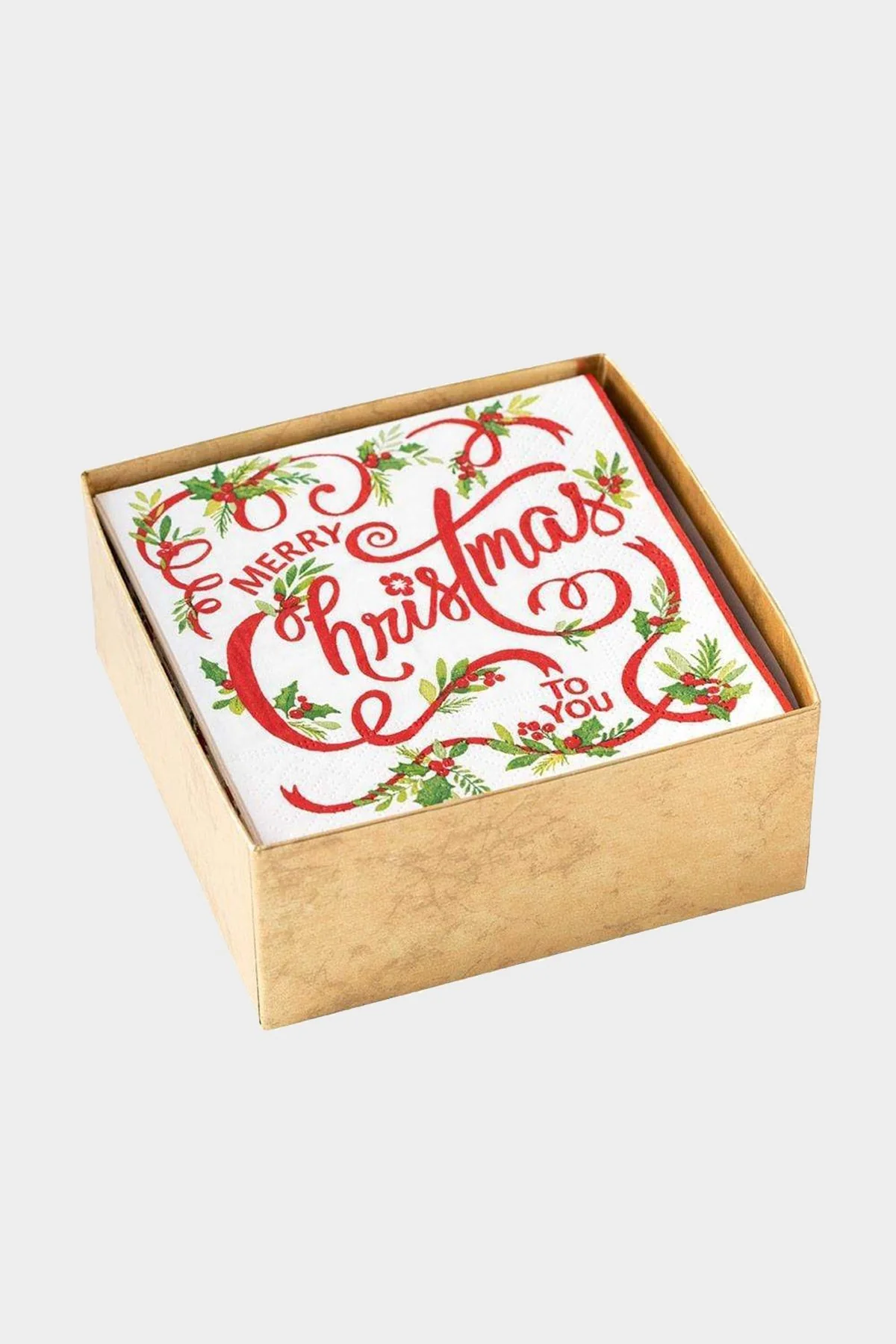 Merry Christmas to You Boxed Paper Cocktail Napkins