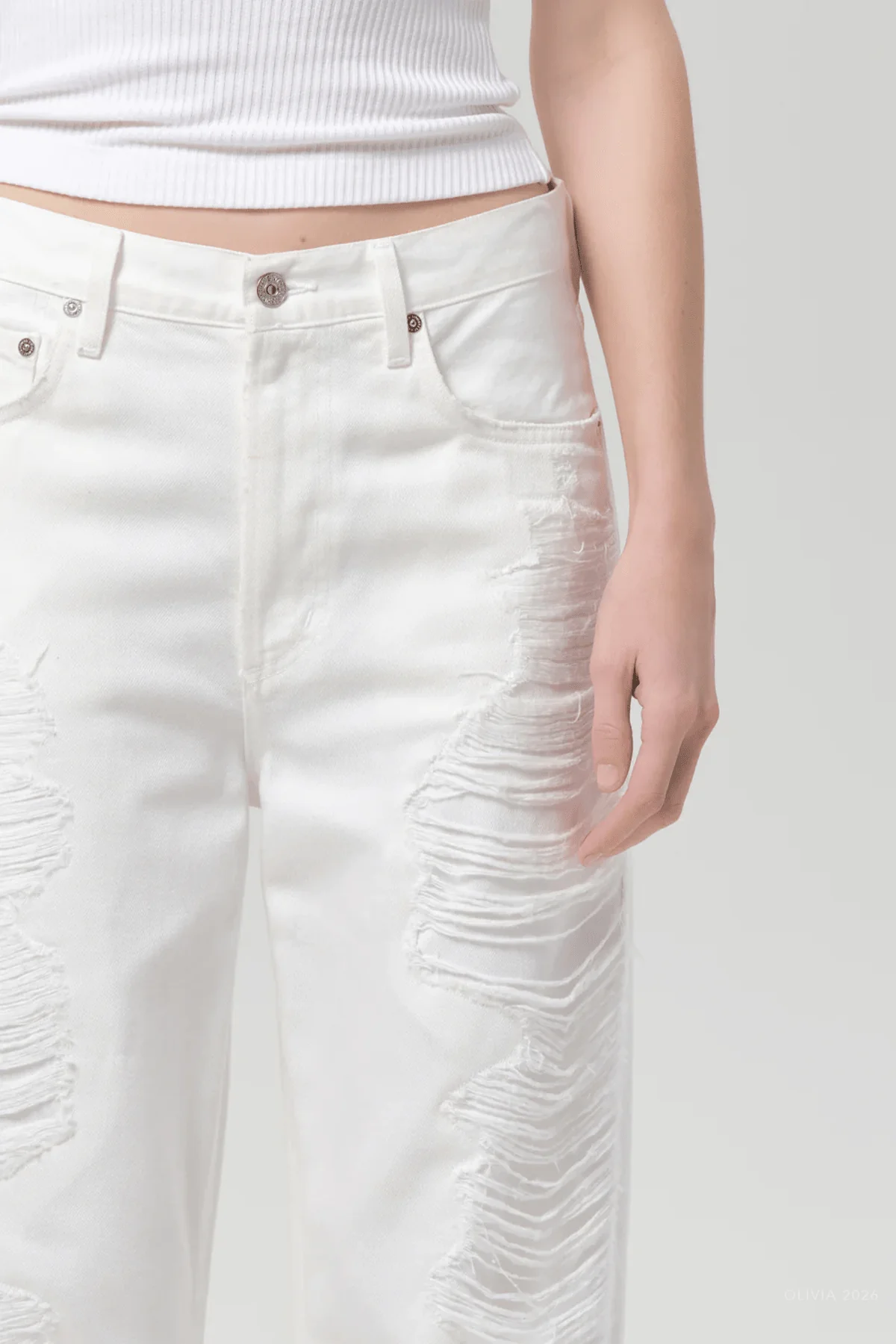 Miro Long Relaxed Jean in Shred - Image 4