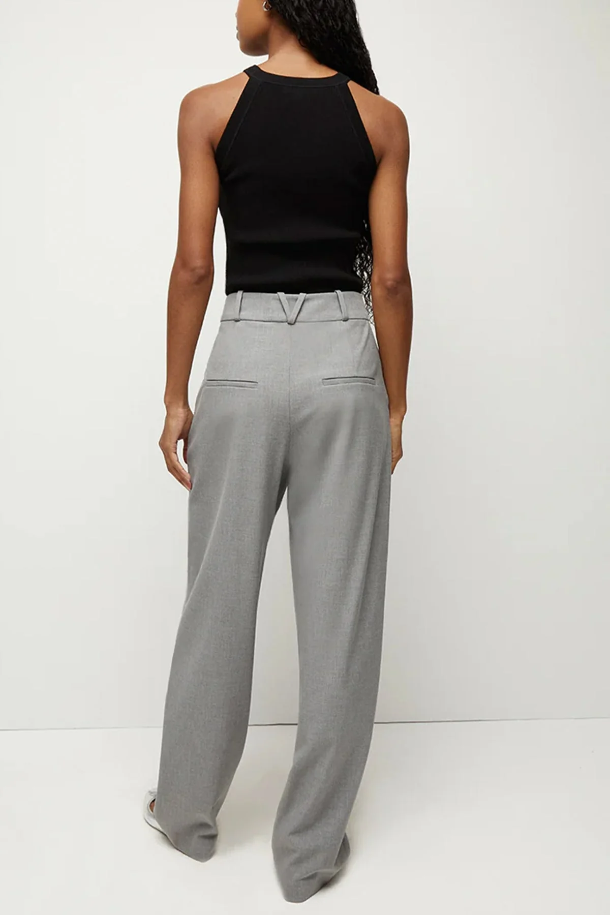 Moulin Ribbed-Knit Top in Black - Image 3
