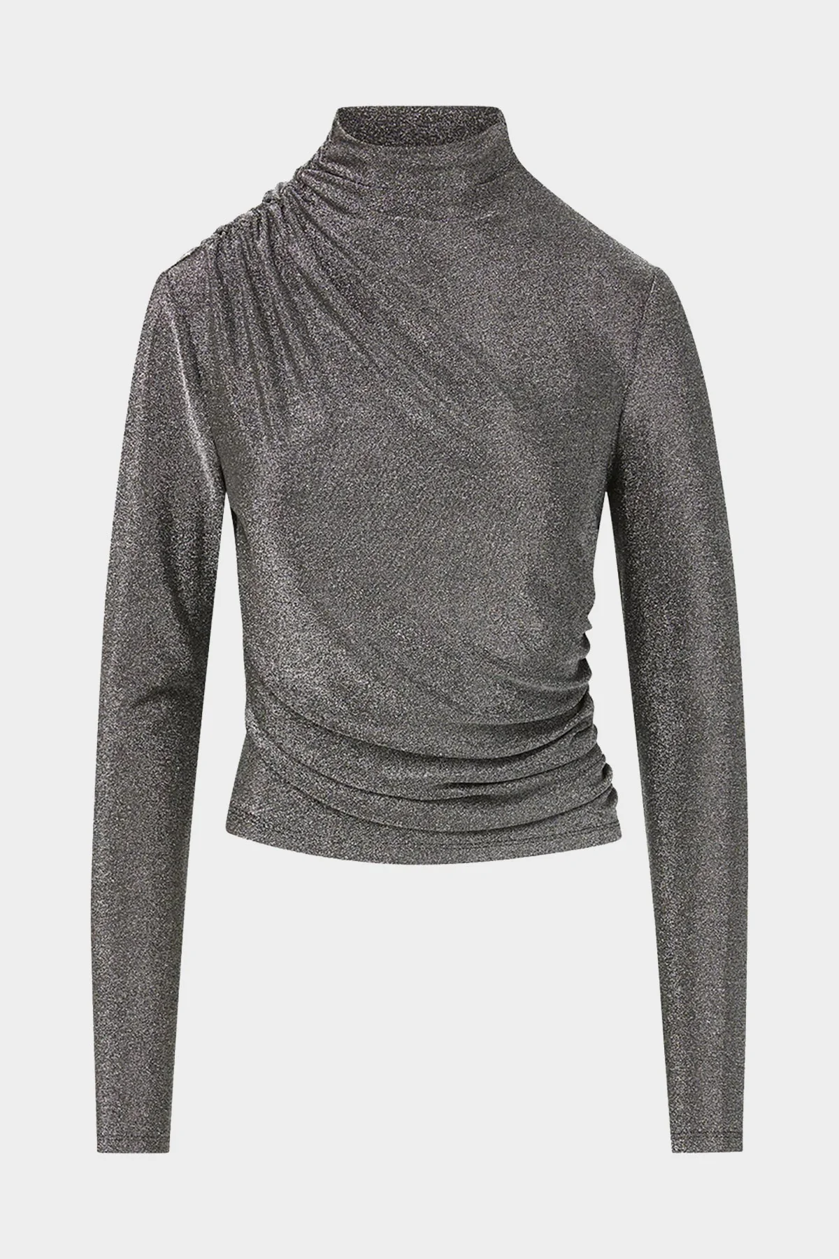 Mylie Metallic Top in Gunmetal