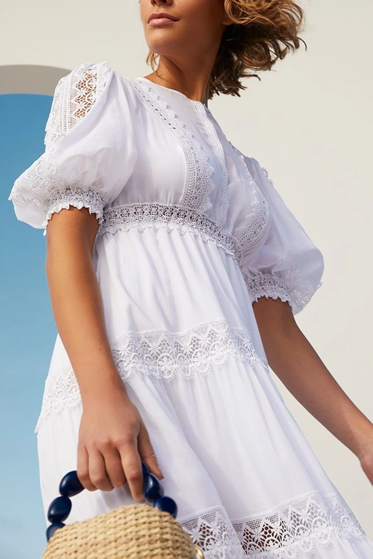 Nadine Long Dress in White - Image 3