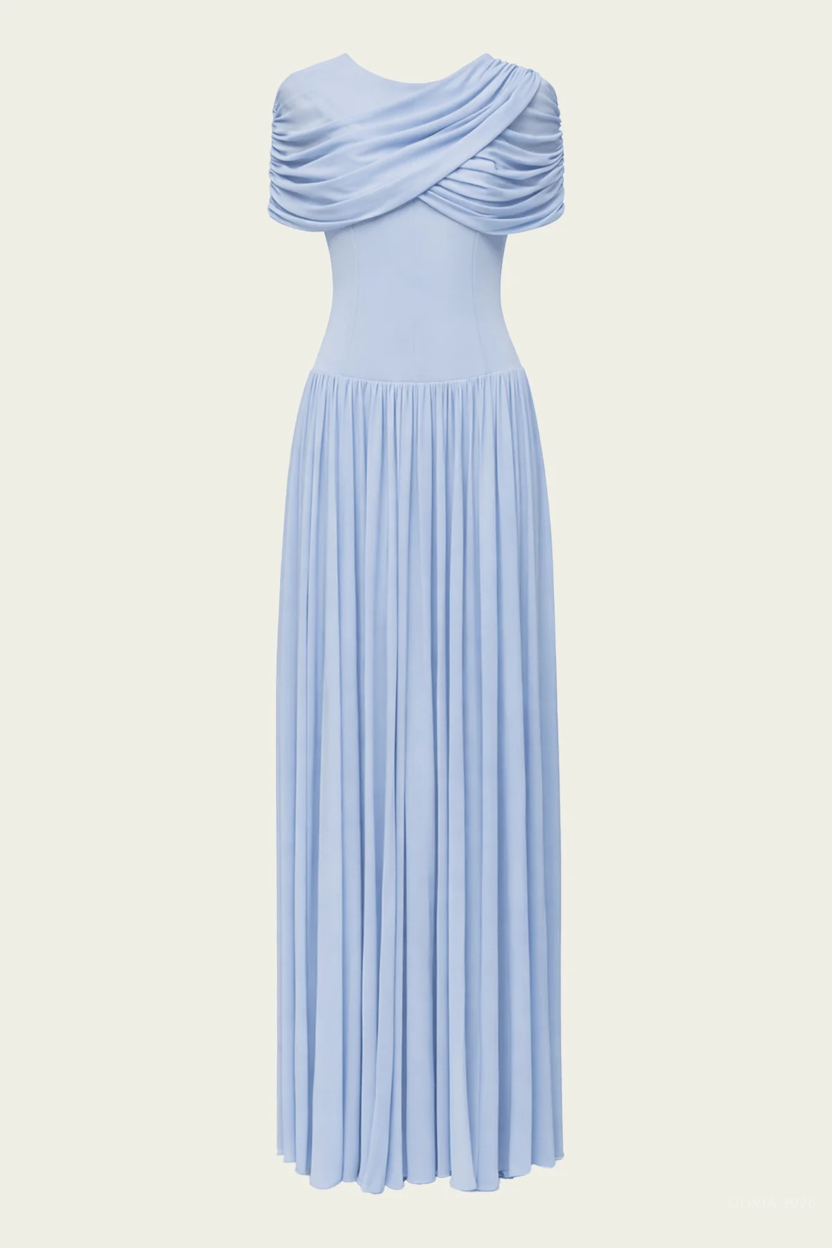 Nancie Cape Maxi Dress in Tidepool