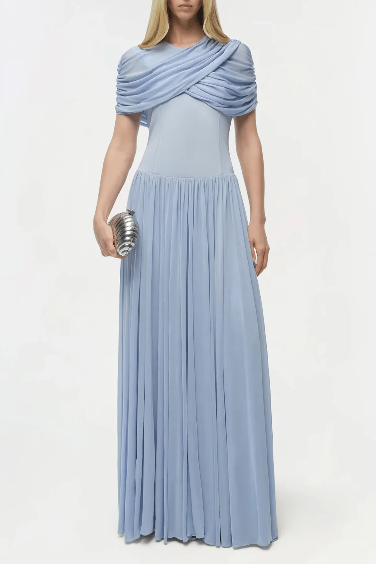 Nancie Cape Maxi Dress in Tidepool - Image 2