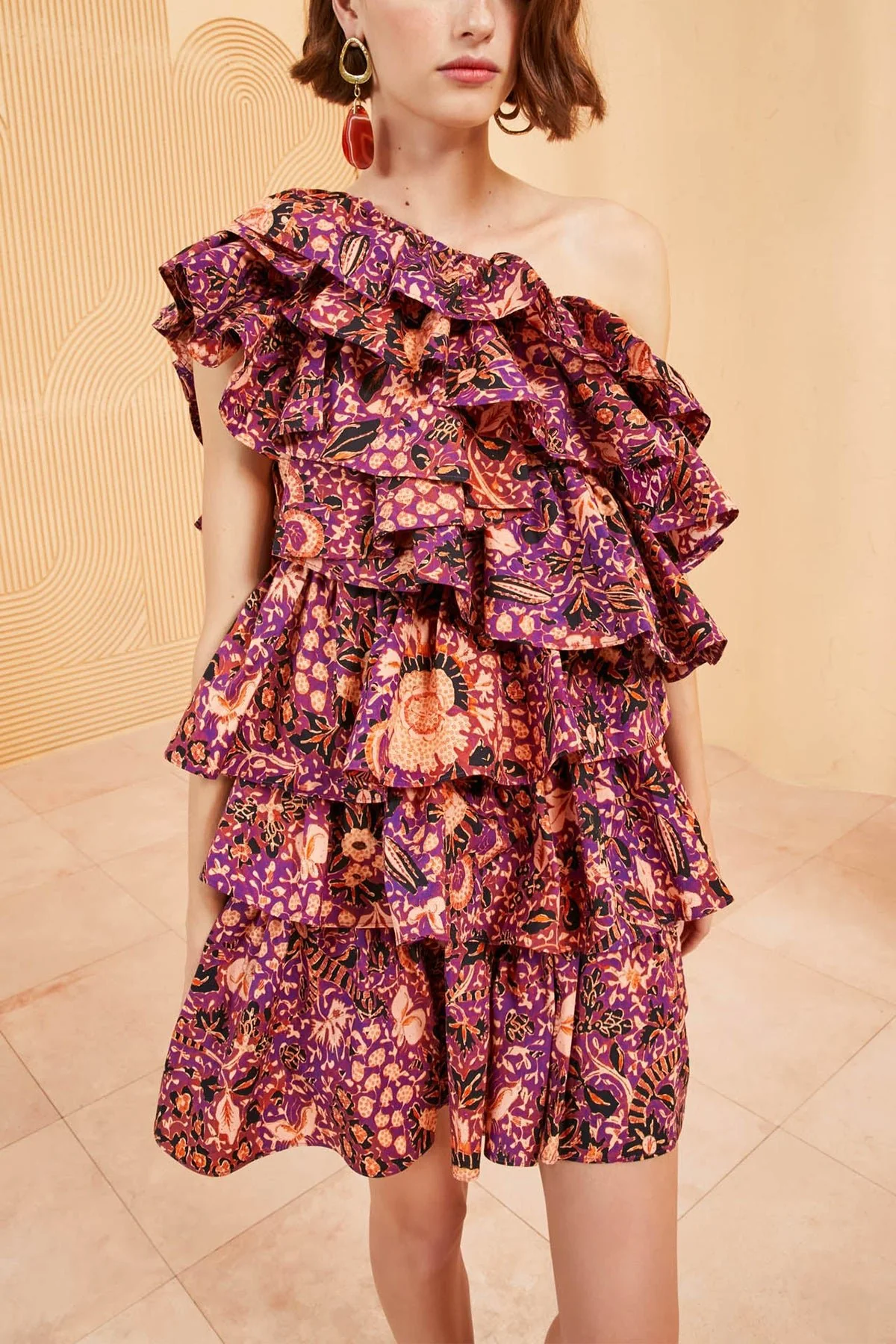 Naomi Mini Dress in Black Currant - Image 2
