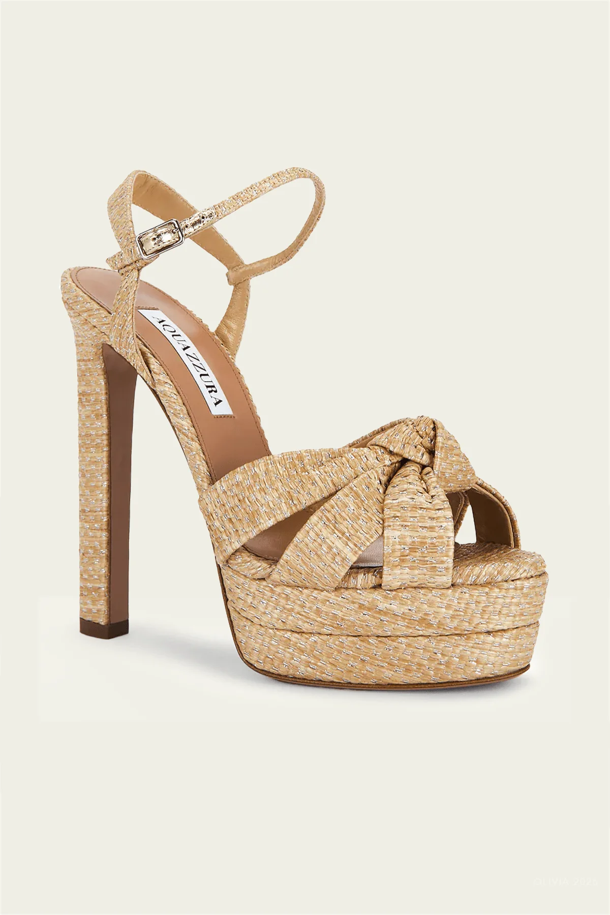 Nina Sandal Plateau 130 in Natural Silver - Image 2