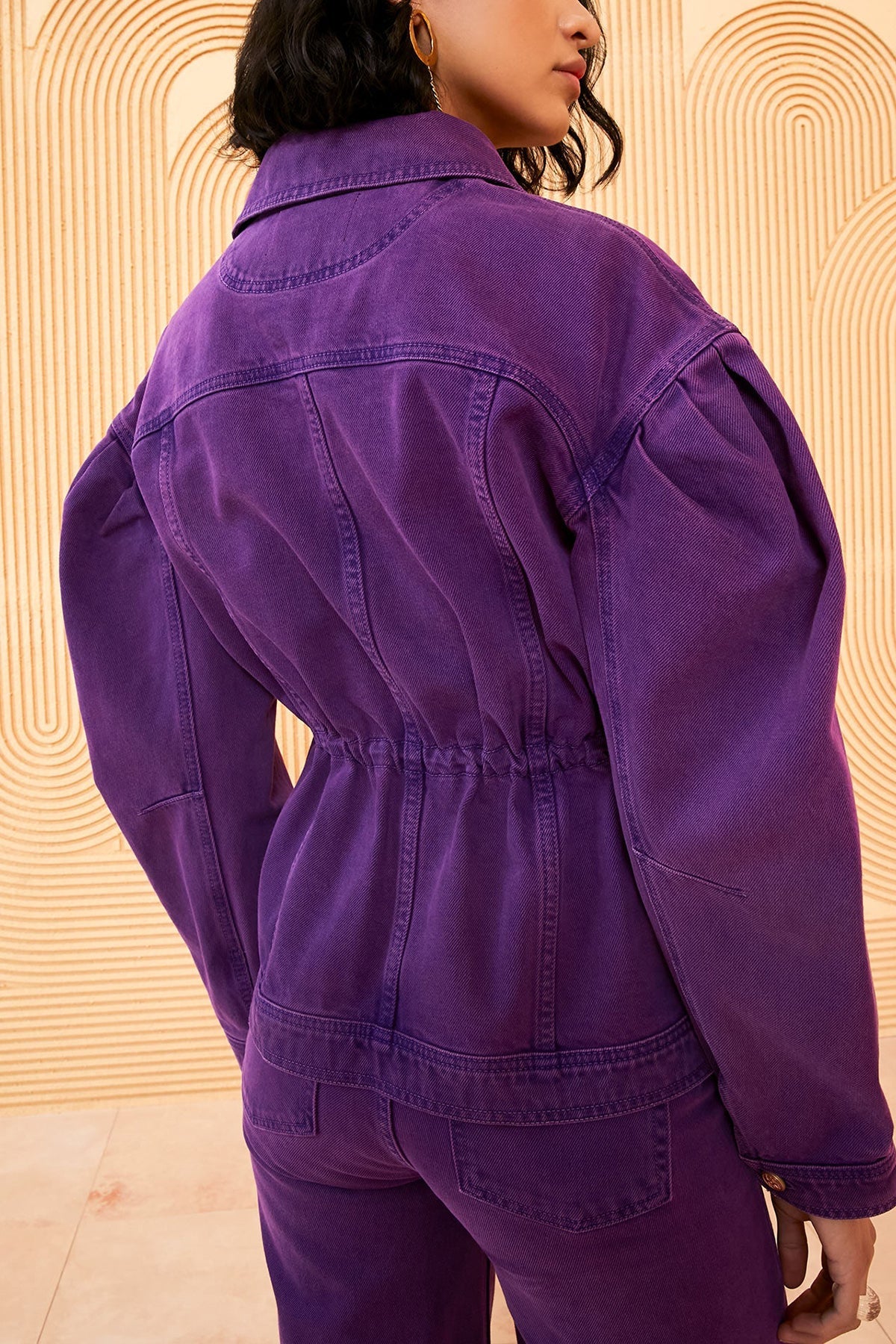 Odette Denim Jacket in Cassis Wash - Image 4