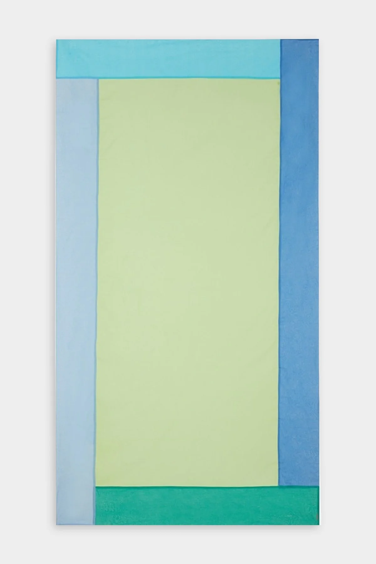 Organza Tablecloth in Green 4 Borders Blue