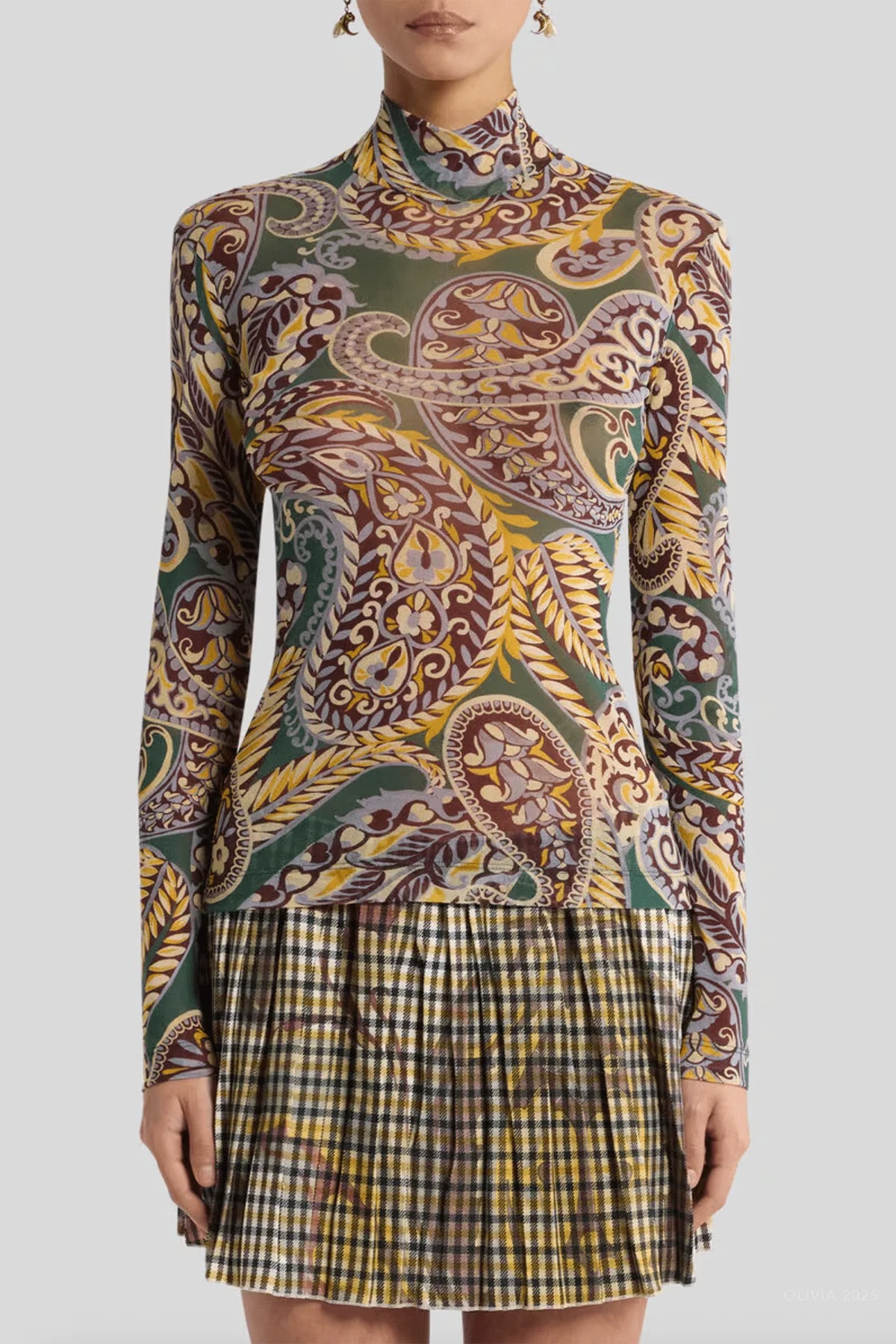 Paisley Tulle Sweater in Multicolor - Image 2