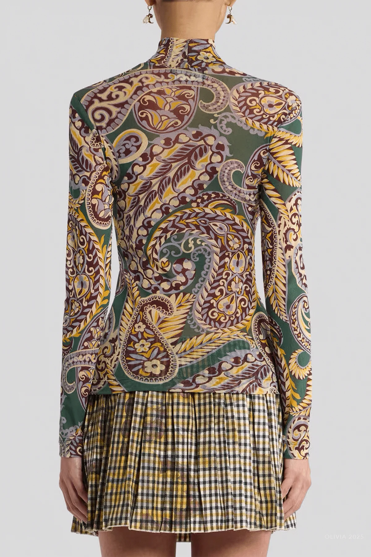 Paisley Tulle Sweater in Multicolor - Image 3