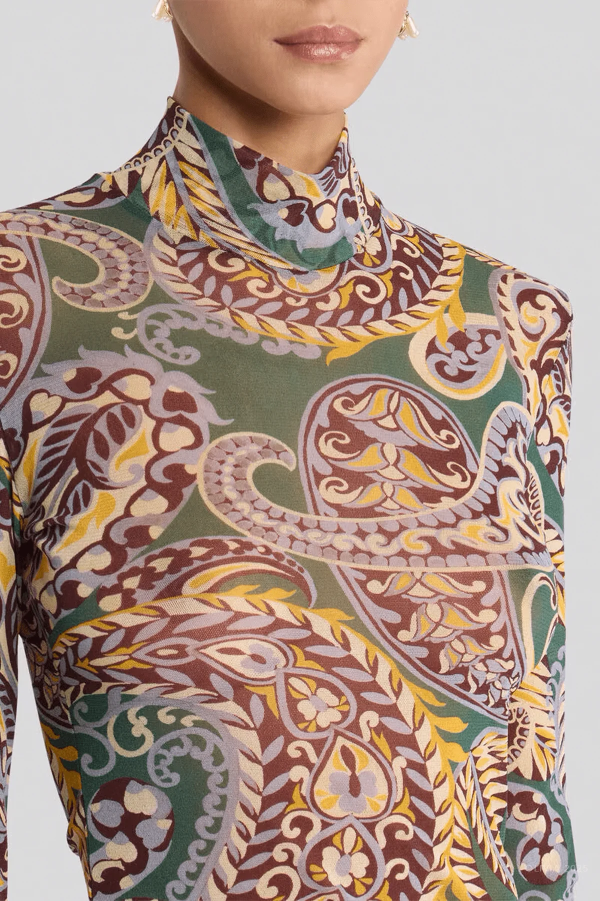 Paisley Tulle Sweater in Multicolor - Image 4