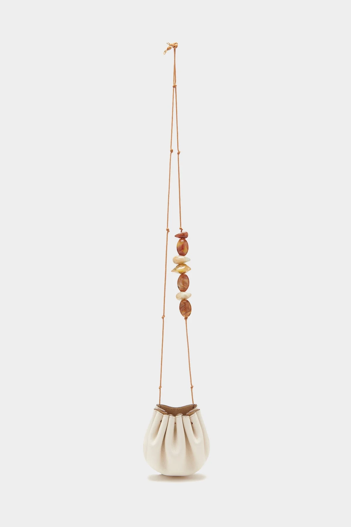 Paloma Ruched Pochette in Alabaster - Image 2