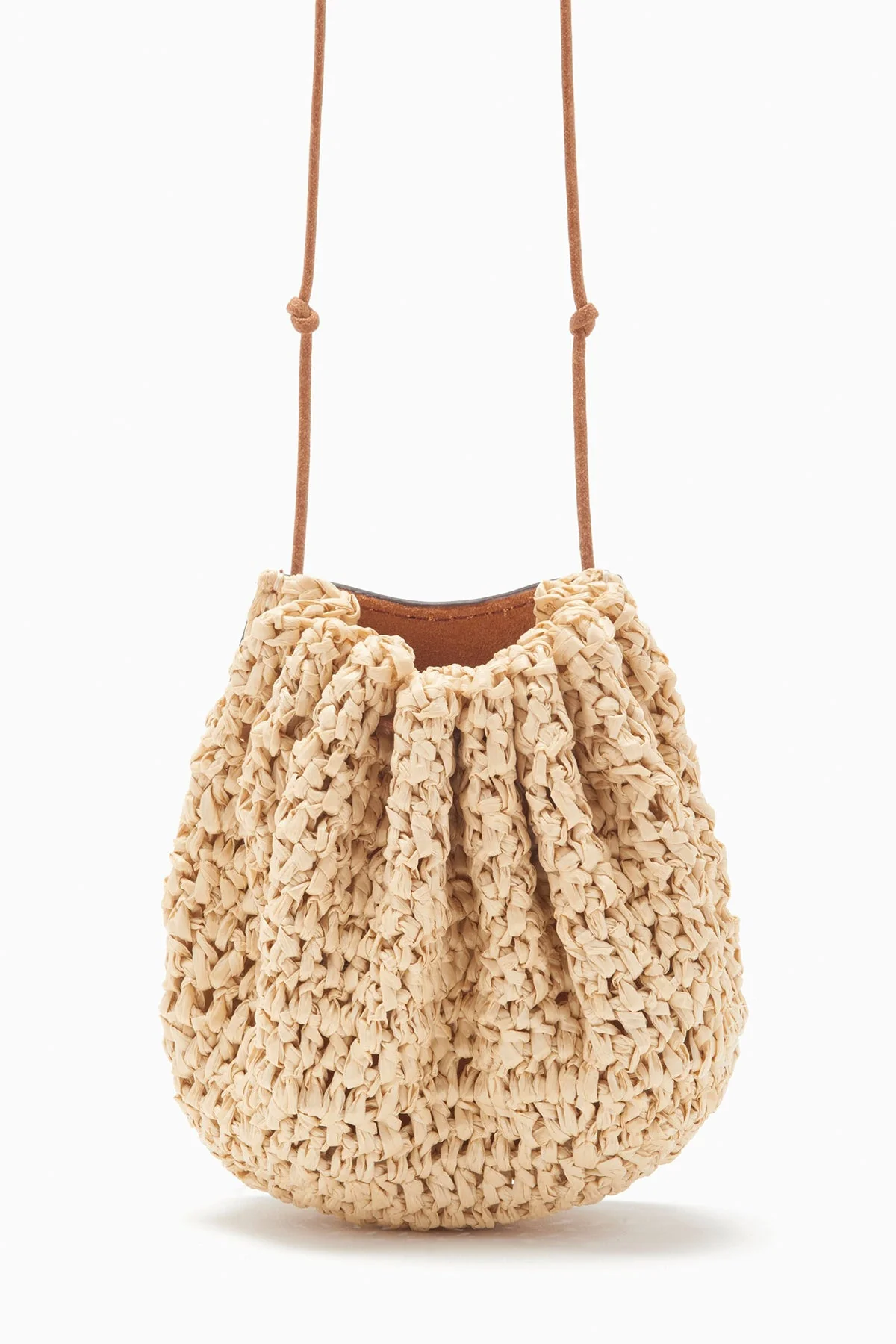Paloma Ruched Pochette in Cream Sierra - Image 2