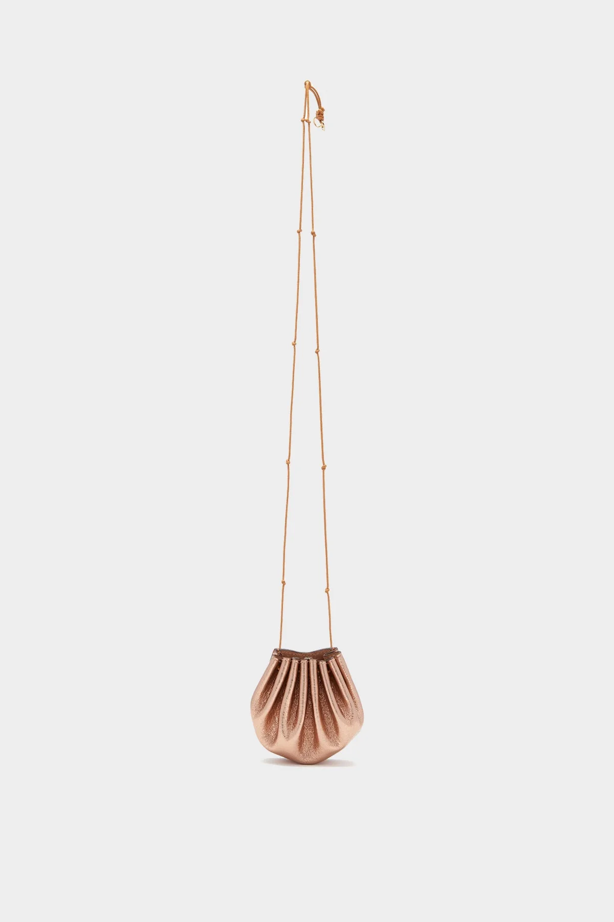 Paloma Ruched Pochette in Rose Gold