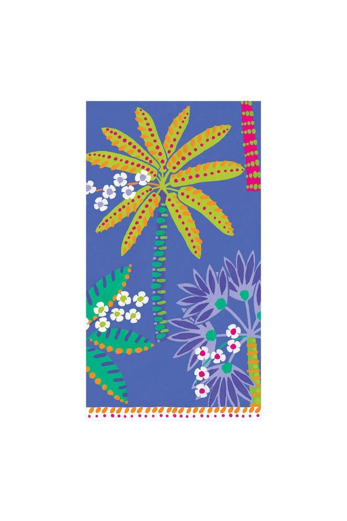 Paradise Palms Paper Guest Towel Napkins in Blue