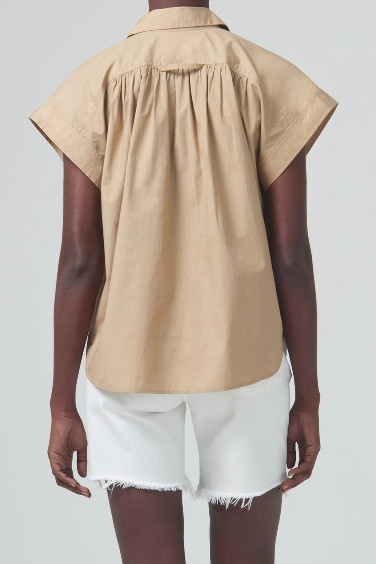 Penny Short Sleeve Blouse in Incense - Image 3