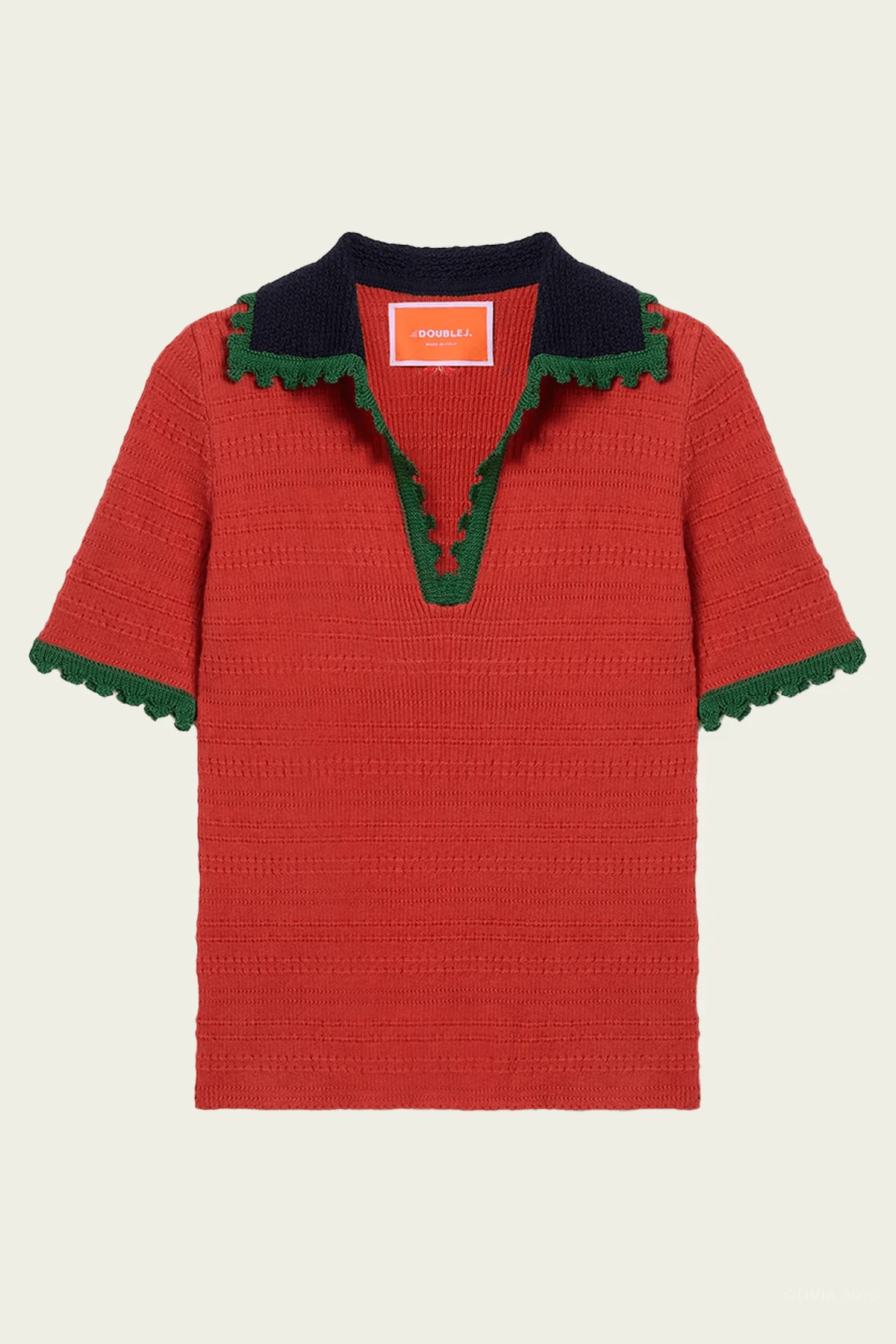 Picket Polo Top in Terra