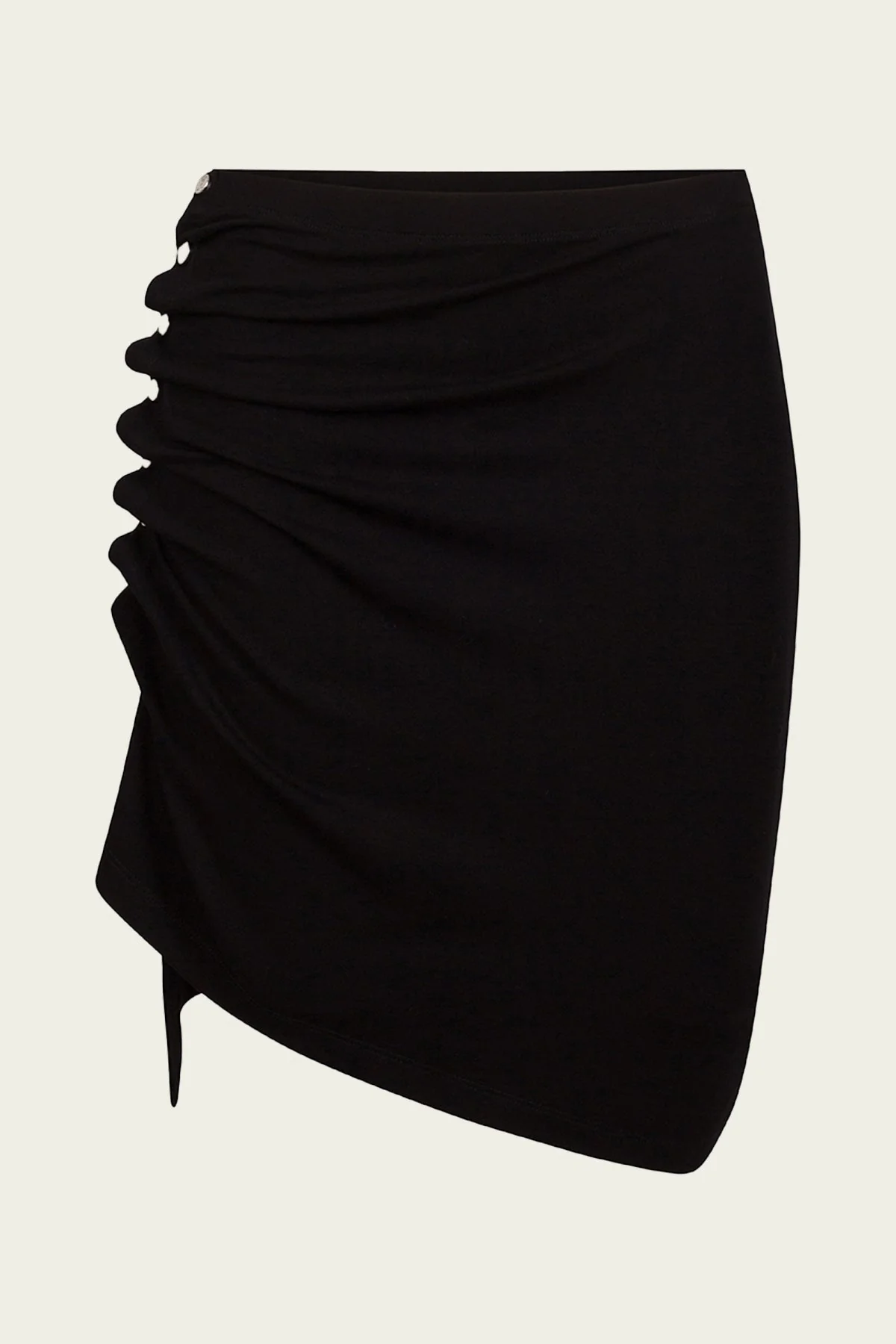 Pleated Mini Skirt in Black