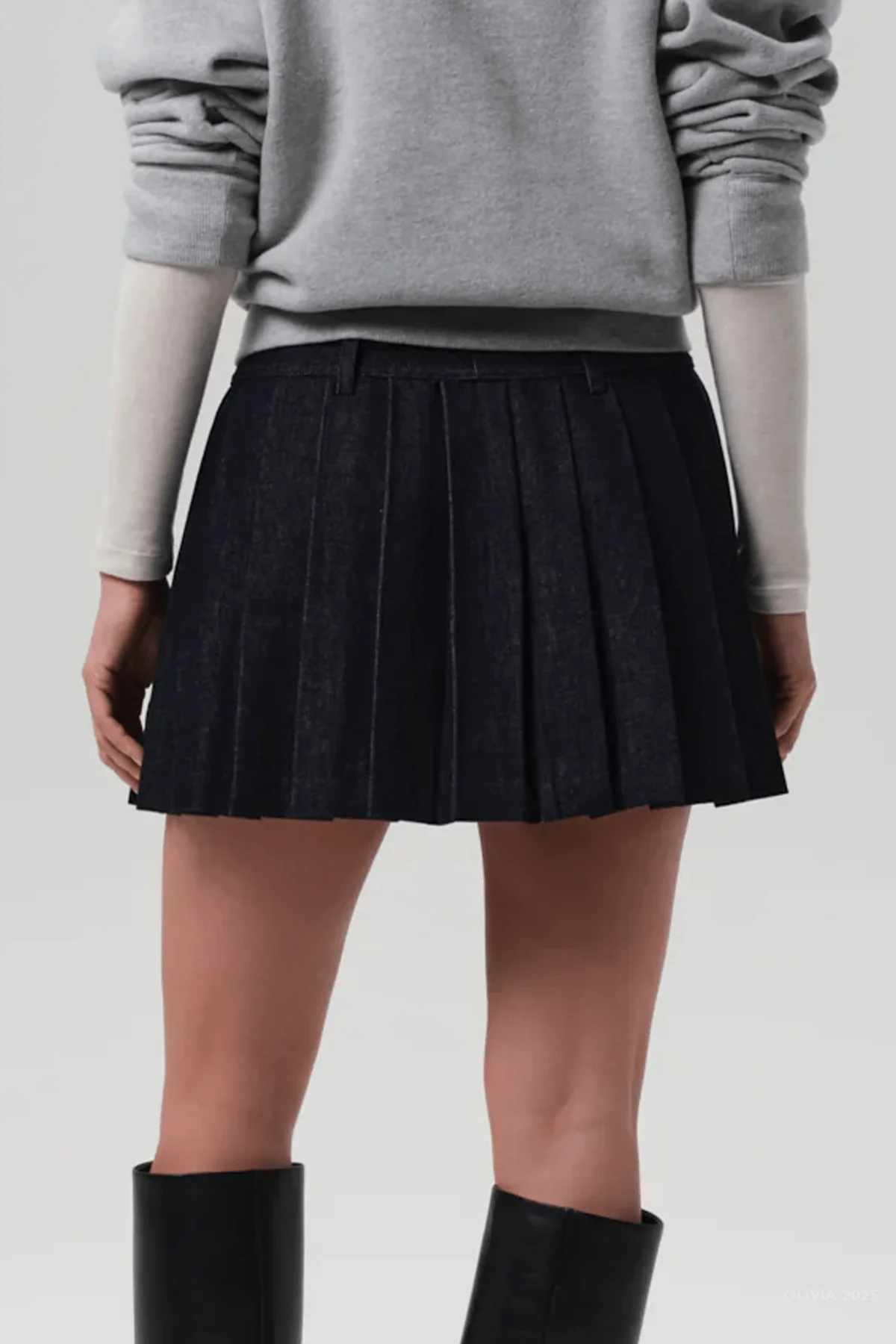 Pleated Mini Skirt in Juno - Image 3