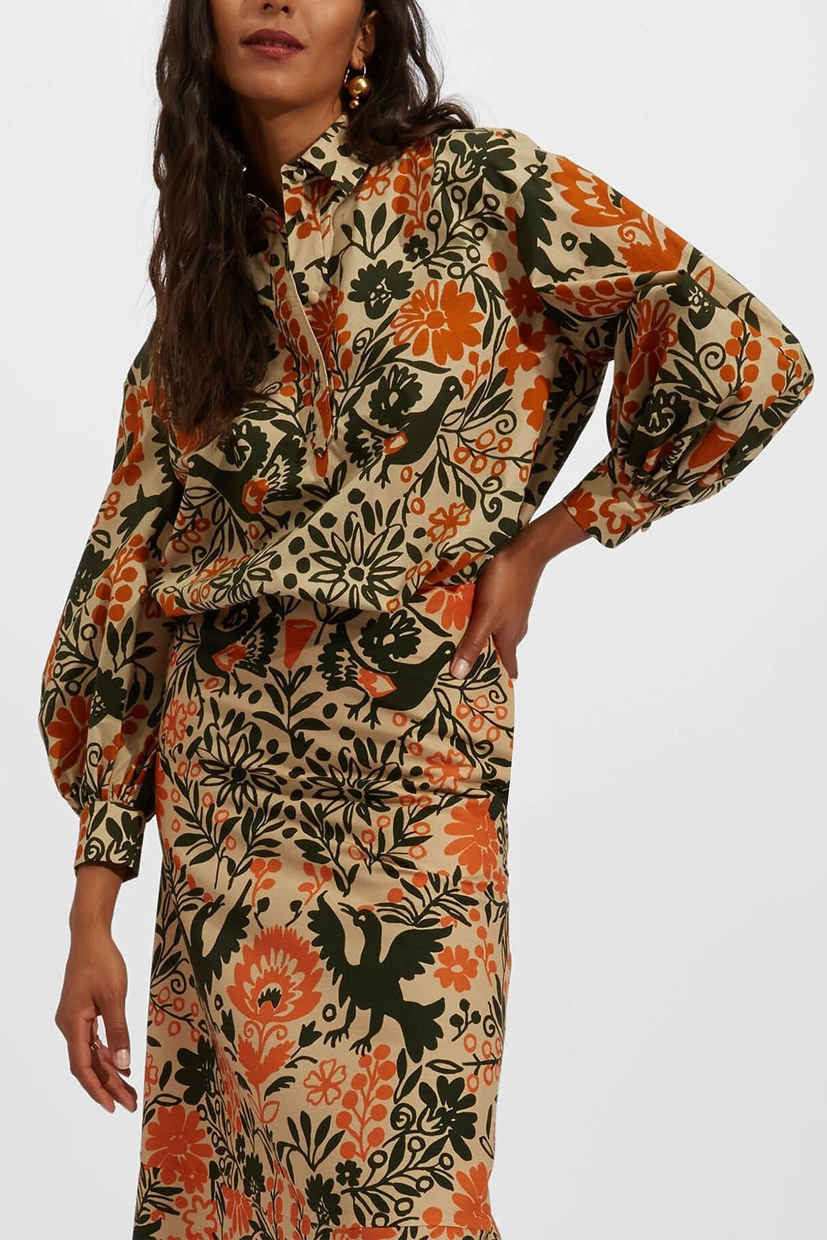 Poet Long Sleeve Shirt in Forest - Image 2
