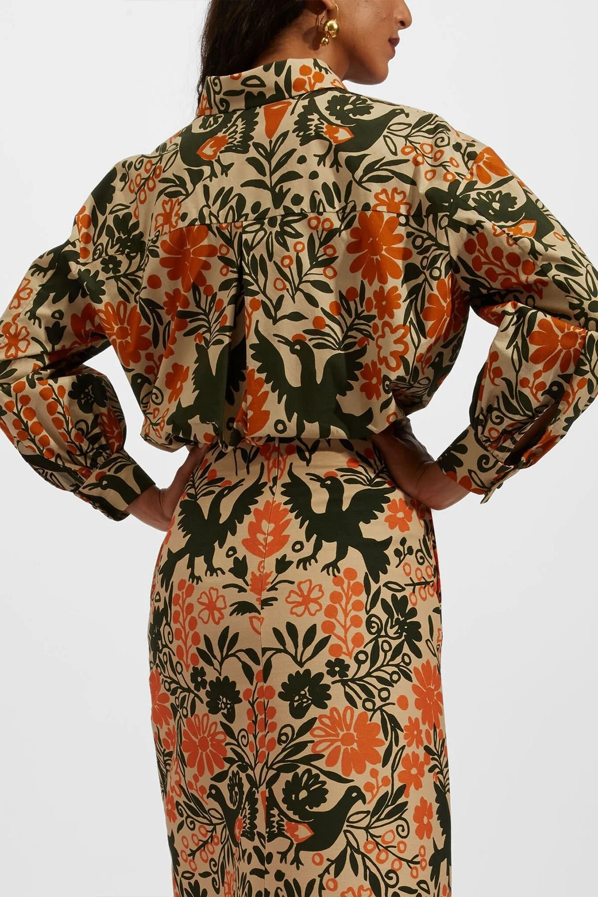Poet Long Sleeve Shirt in Forest - Image 3