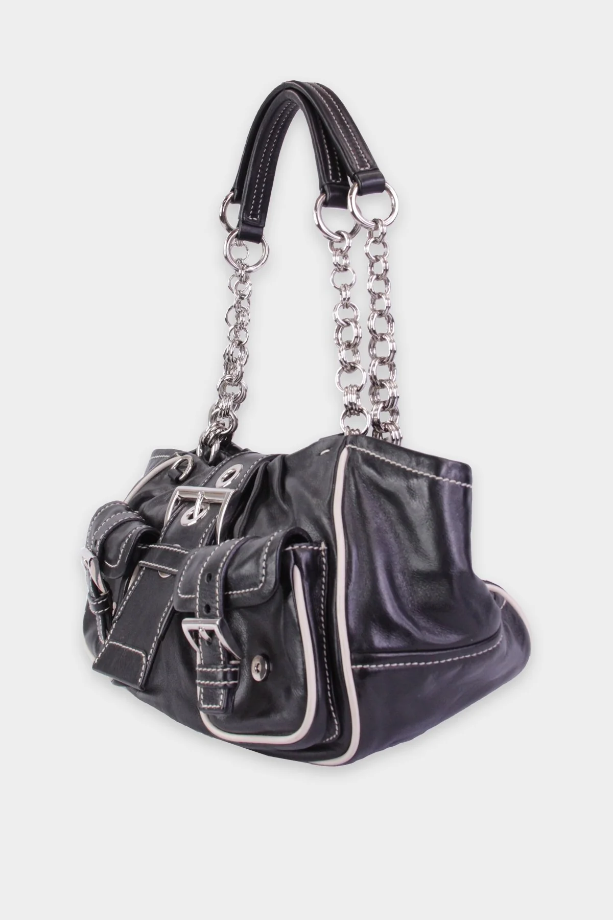 Prada Black Leather Handbag - Image 2
