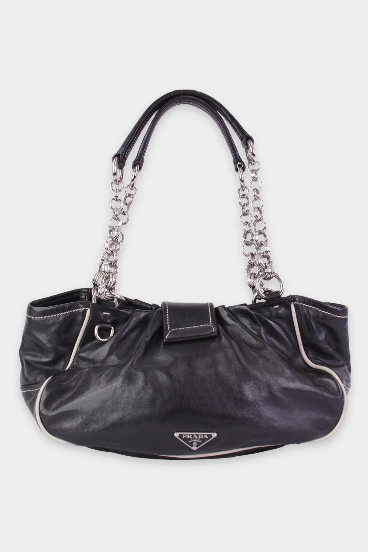 Prada Black Leather Handbag - Image 3