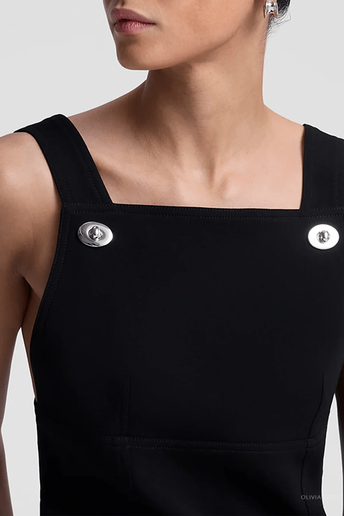 Priscilla Mini Dress in Black - Image 4