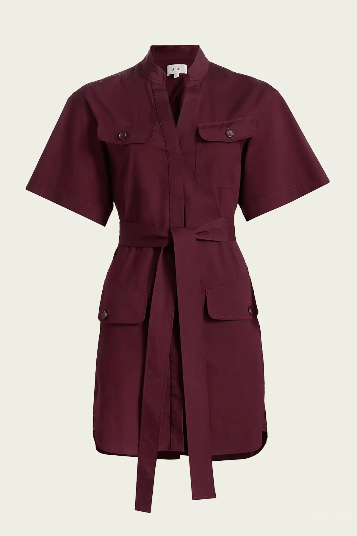 Quinn Mini Shirt-Dress in Plum