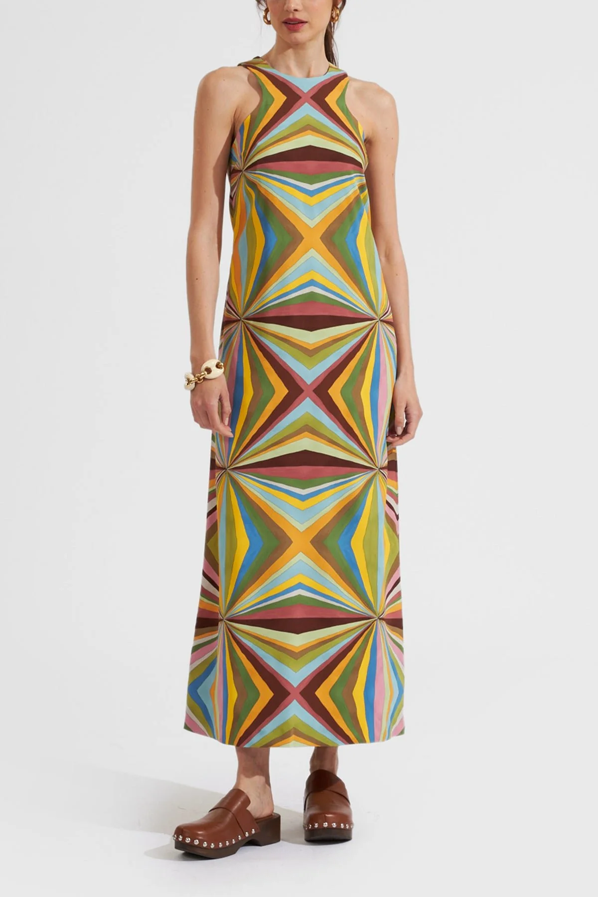 Racer Dress (Placed) in Rainbow - Image 2