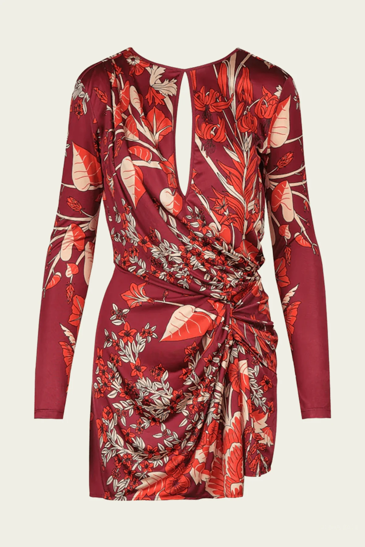 Rainforest Canopy Dress in Wine Red