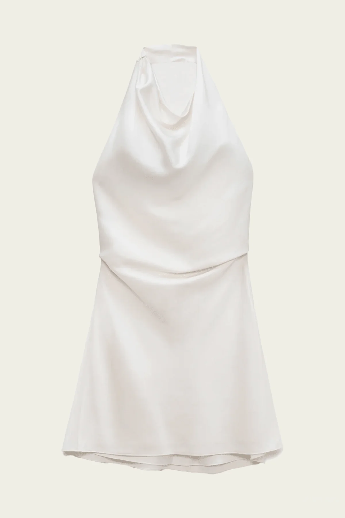 Reanna Satin Mini Dress in Ivory