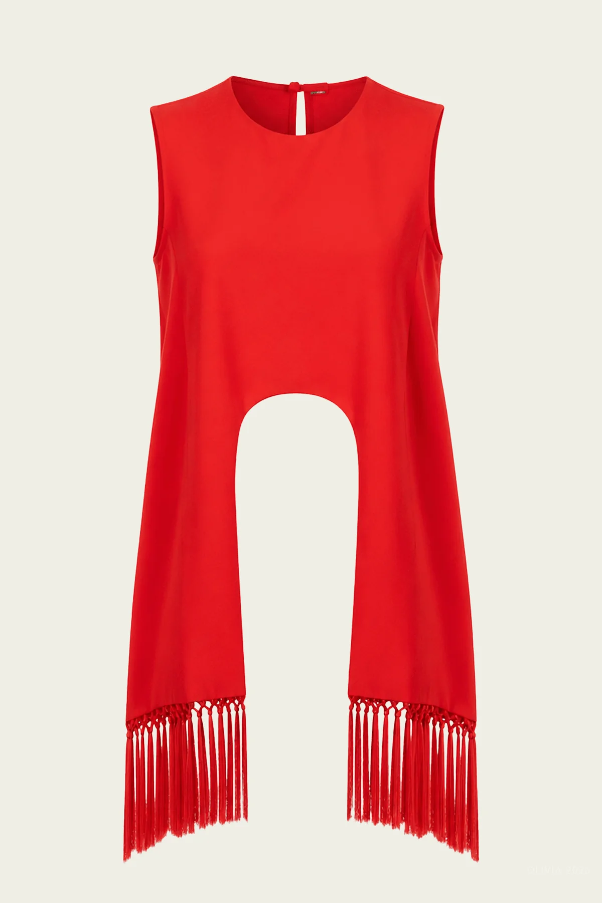 Rennes Top in Red Orange