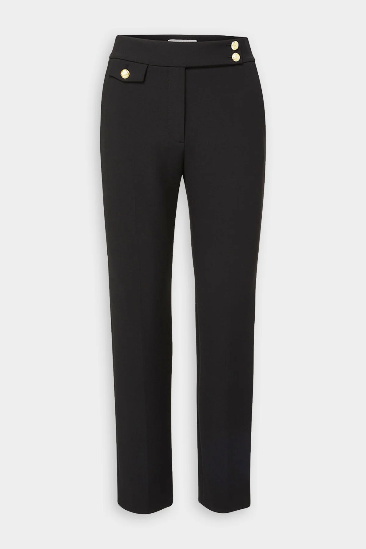 Renzo Pant in Black with Gold Buttons