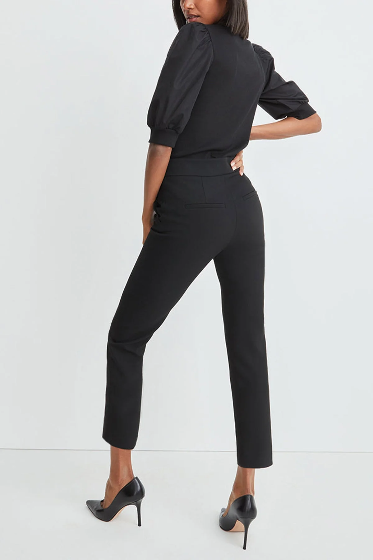 Renzo Pant in Black with Gold Buttons - Image 3