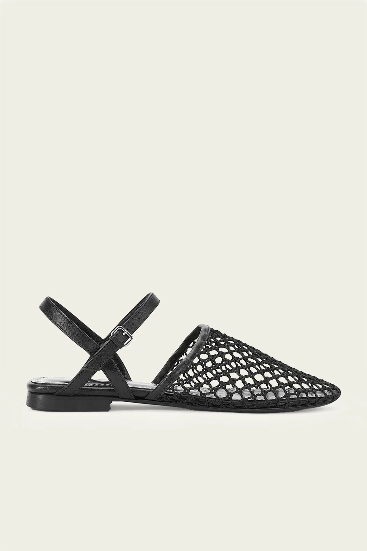 Rete Sandal in Black Netting