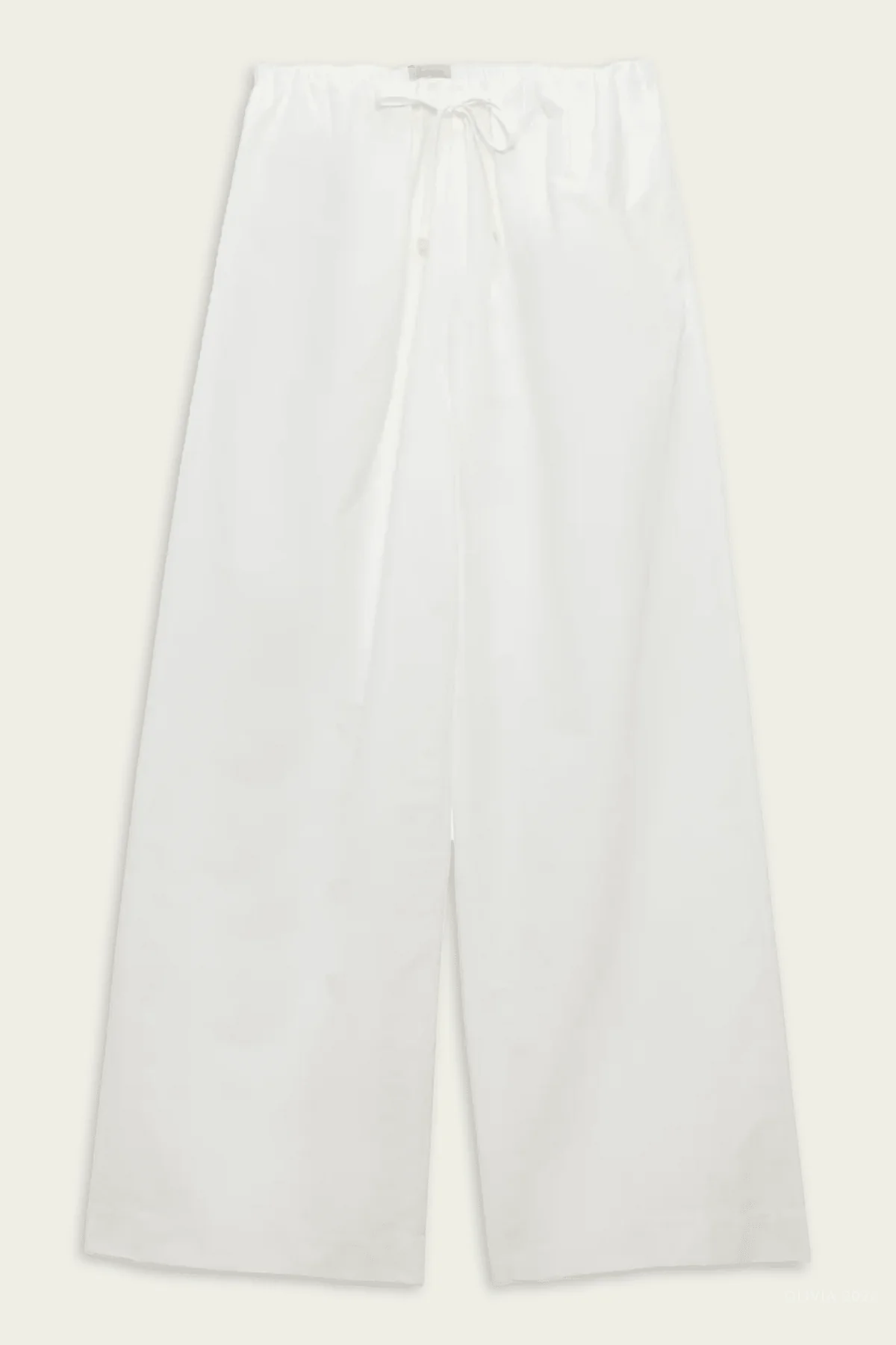 Rhea Cotton Wide Leg Pant in White