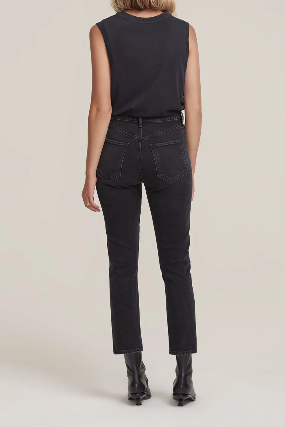 Riley High Rise Straight Crop Jean in Panoramic - Image 3