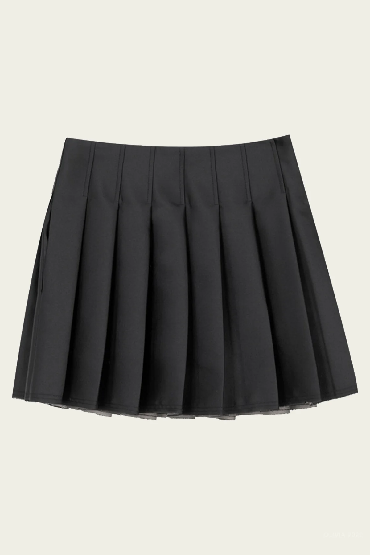 Rives Pleated Mini Skort in Black Multi