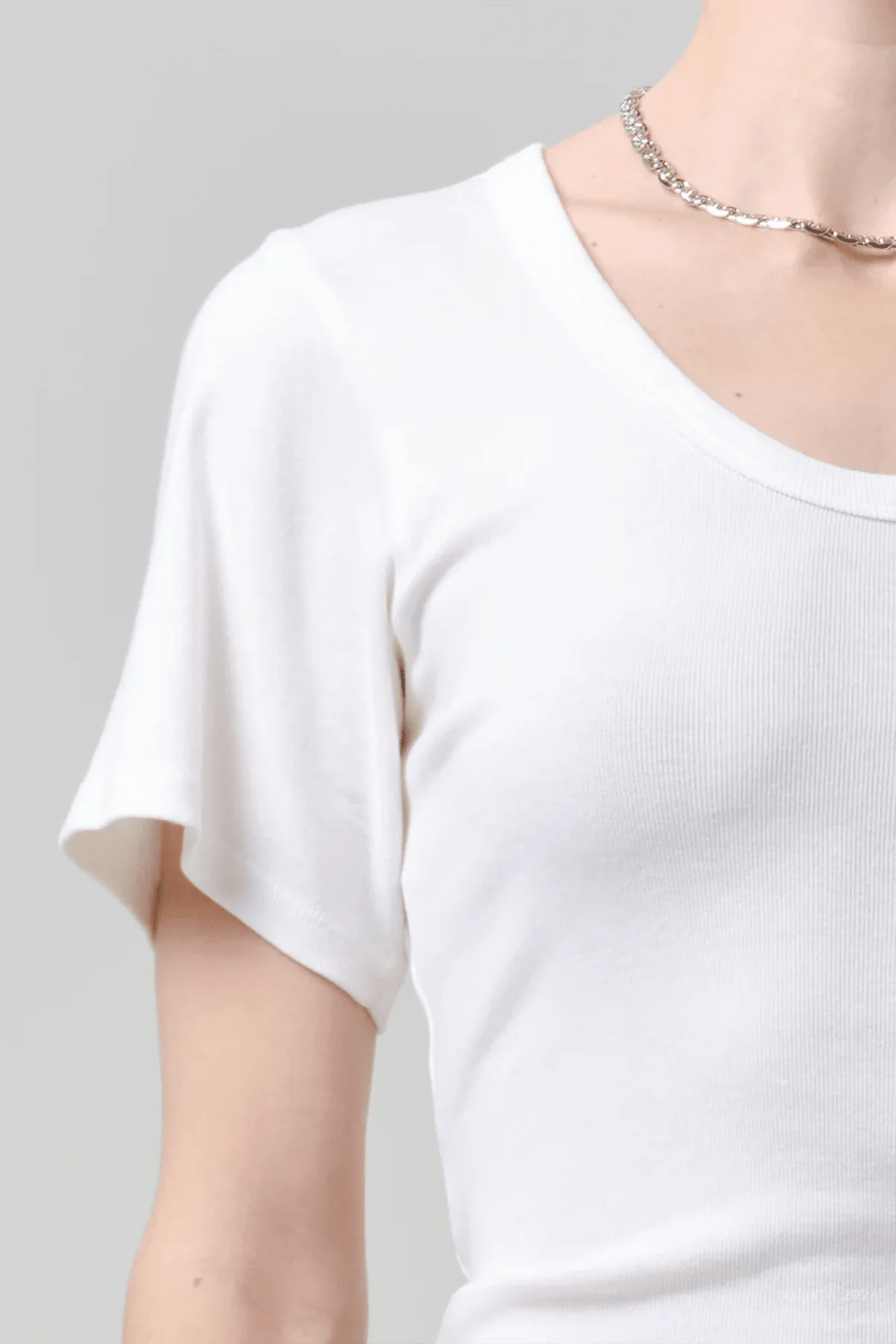 Rosalie U-Neck Tee in Pashmina - Image 4